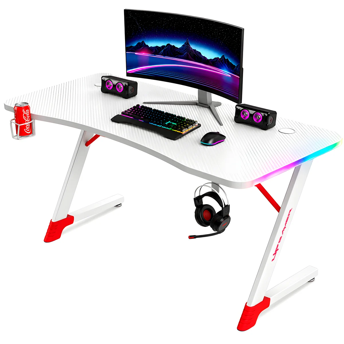 Mesa Gamer UPGD2209 1,40m Branco