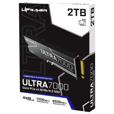 SSD UP Gamer Ultra 7000 2TB M.2 NVMe Express com Dissipador até 7200MB/s Leitura / até 6500MB/s de gravação