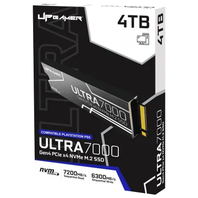 SSD UP Gamer Ultra 7000 4TB M.2 NVMe Express com Dissipador até 7200MB/s Leitura / até 6500MB/s de gravação