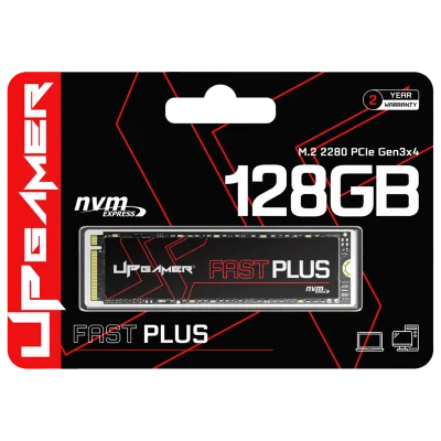 SSD UP Gamer Fast Plus Gen3 128GB M.2 NVMe Leitura e Gravação até 3600/3000MB/s