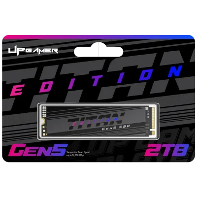 SSD UP Gamer Titan Edition Gen5 2TB M.2 NVMe Leitura até 14.000MB/s Gravação até 13.000MB/s