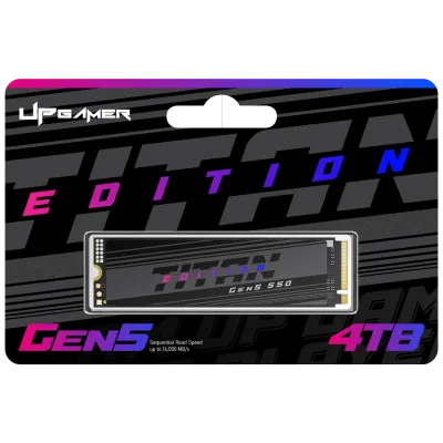 SSD UP Gamer Titan Edition Gen5 4TB M.2 NVMe Leitura até 14.000MB/s Gravação até 13.000MB/s